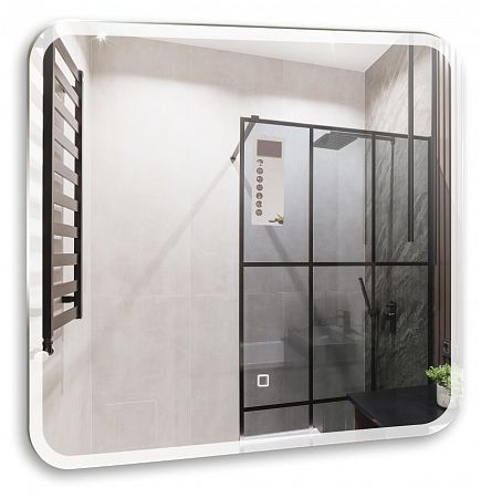 Stiv - Lite 700х685 (открытая подсветка, cенсорный выключатель) зеркало
