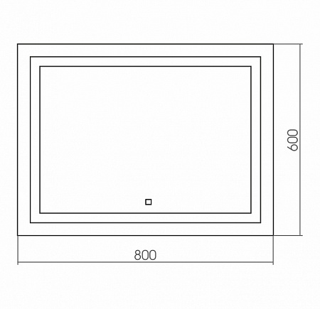 Livia-RGB.S 800х600 (RGB-бегущий свет, сенс.выкл-ль) зеркало