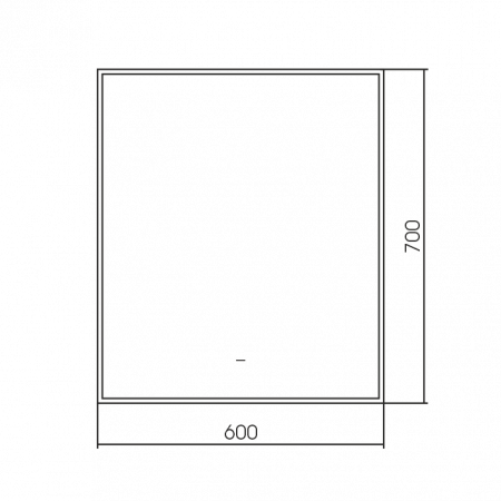 Spell-BLACK 600х700 (бесконтактный сенсор) зеркало